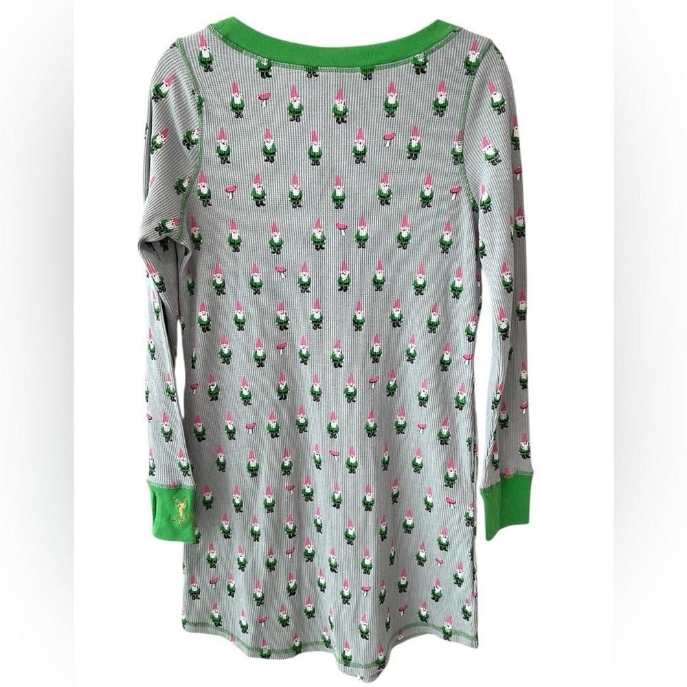 Munki Munki Gnome Sleep Shirt Nightgown Gray Medium - Picture 3 of 7